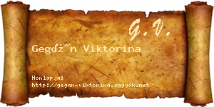 Gegán Viktorina névjegykártya